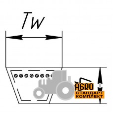 Привідний клиновий ремінь D-4670Lw [Roulunds]