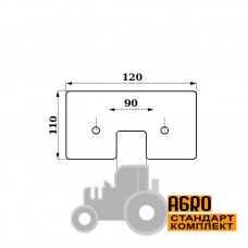 Скребок резиновый элеватора комбайна Z59053 John Deere