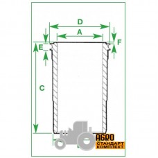 Гильза финишная двигателя - R520212 John Deere [Bepco]