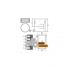 Поршнекомплект двигателя U5MK0034 Case-IH, (3 кольца), [Bepco]