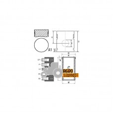 Поршнекомплект двигуна U5MK0056 PERKINS, 5 кілець, [Bepco]