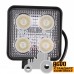 Фара дополнительная LED 20 W (4x5W CREE), 2800 Lm, квадратная