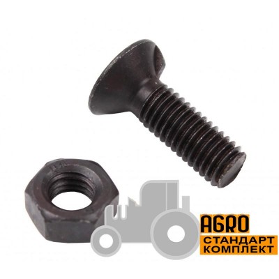 Болт М 8х 25 потайний з гайкою і виступом, 4.6