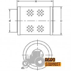 Фильтр масляный (вставка) 133529 [Agro Parts]