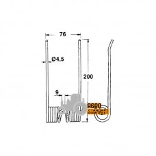 Пружинный палец пресс-подборщика IHC, 200х76мм