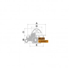 Термостат 82°C двигателя John Deere, 143-14 [Bepco]