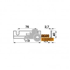 Пластина тертя ножа жатки - Z32049 John Deere