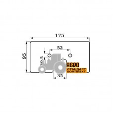 Скребок D28585021 гумовий транспортера комбайна [Україна]