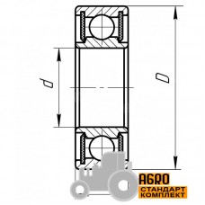 Подшипник шариковый 87000601314 Oros [SNR]