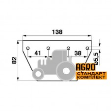 Направляюча планка 0623.2955 Deutz-Fahr