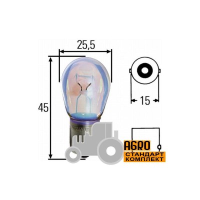 Лампа 12V 21W P21W-BA15S [Hella]