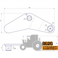 Правая опора подсевателя грохота - 705087.1 Claas Consul