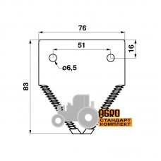 Сегмент 611208 жатки комбайна Claas [PL]
