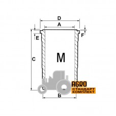 Гильза финишная двигателя - R116383 John Deere [Bepco]