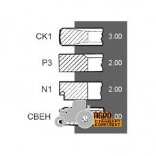 Кільця поршневі 7701201835 Renault двигуна MWM, (4 кільця), [Bepco]