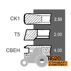 Комплект поршневых колец 4222577M91 Massey Ferguson двигателя Perkins, (3 кольца), [Bepco]