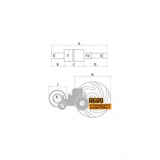 Ремкомплект водяної помпи двигуна 30/131-32 U7LW0015 Perkins, [Bepco]