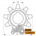 Зірочка 1.1116.160.003.00 транспортера Deutz-Fahr, Z9
